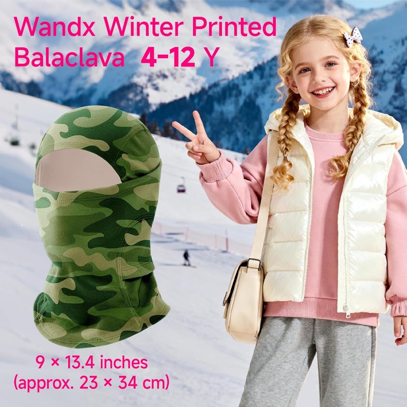 Wandx Winter Kids Balaclava Face Mask Full Fleece Gaiter Ski Mask Neck Warmer for Cold Weather Windproof Face Cover for Boys Girls - Image 4